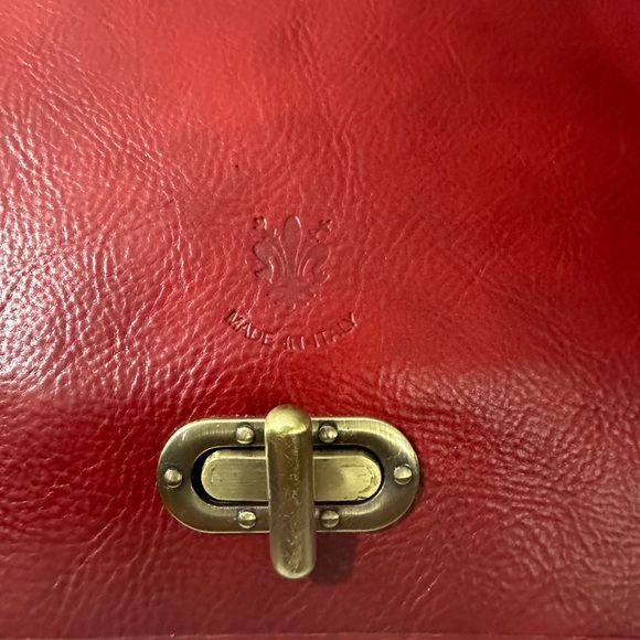 Made in Italy Real Leather Crossbody Purse Red- NWOT - Picture 14 of 14